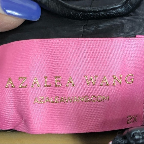 AZALEA Wang Black vegan leather bomber jacket - Picture 4 of 10